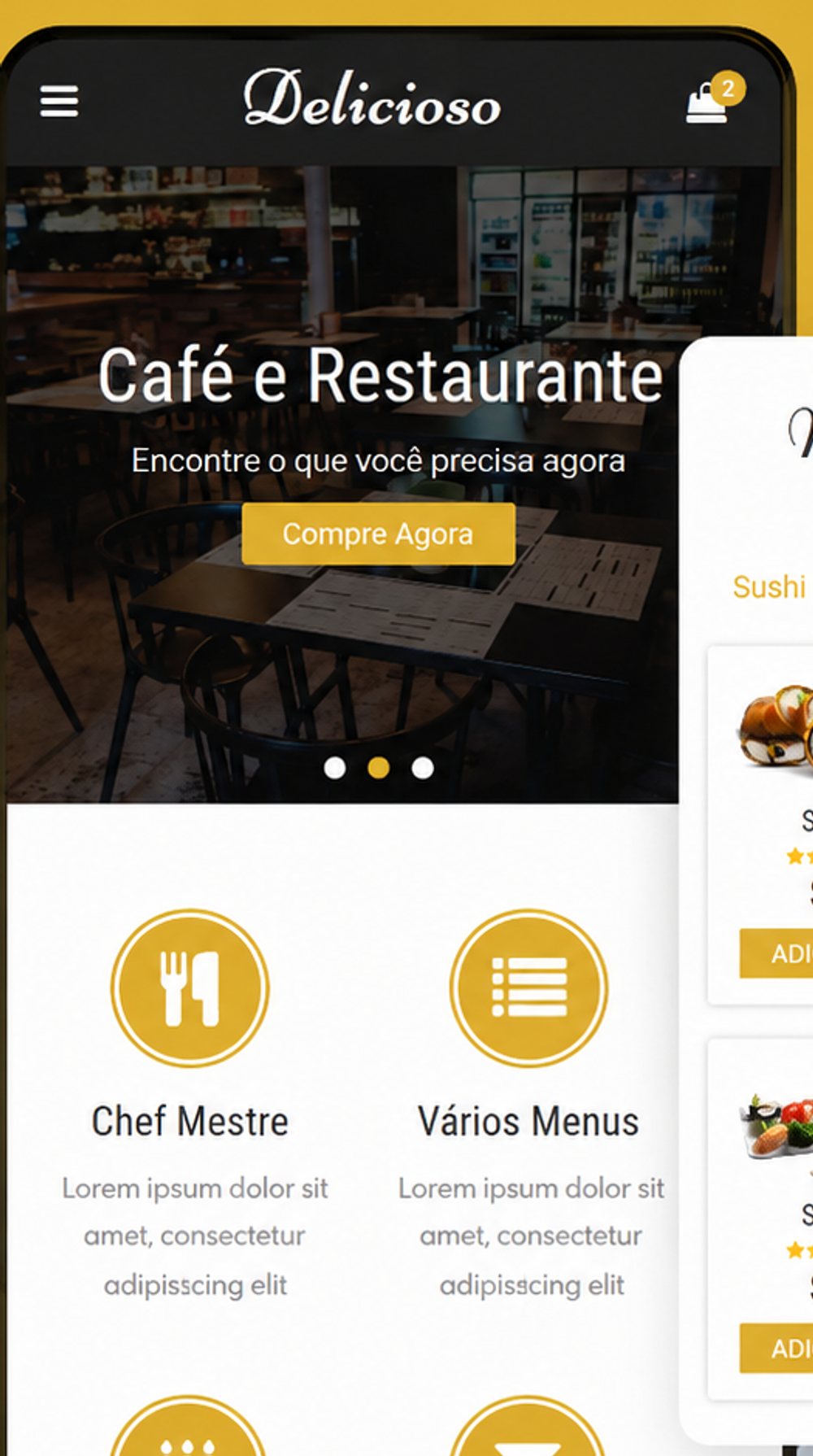 Restaurante — Versão Mobile